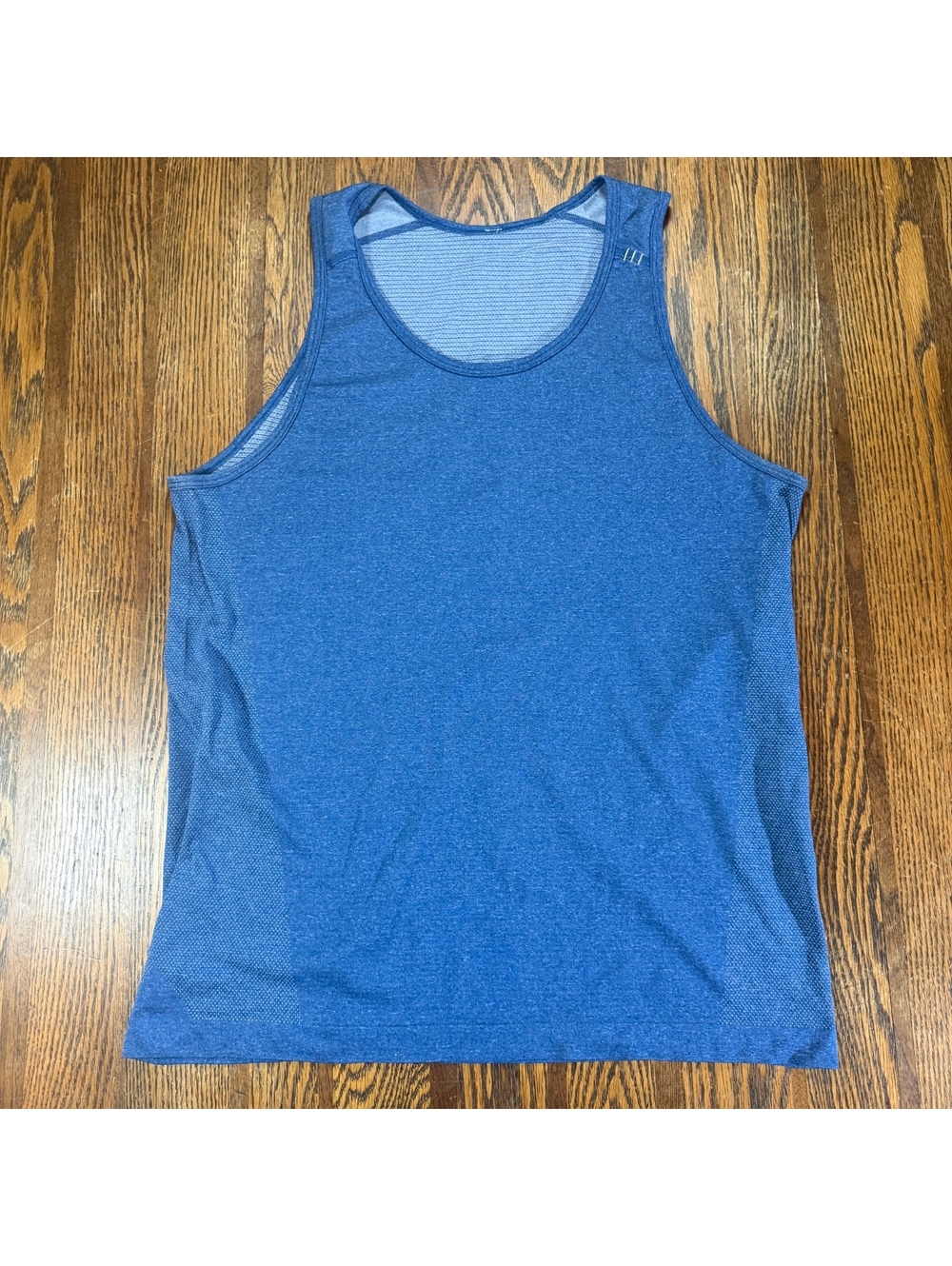 Lululemon Men's Metal Vent Tech Sleeveless Tank Top Blue Mesh Breathable Medium